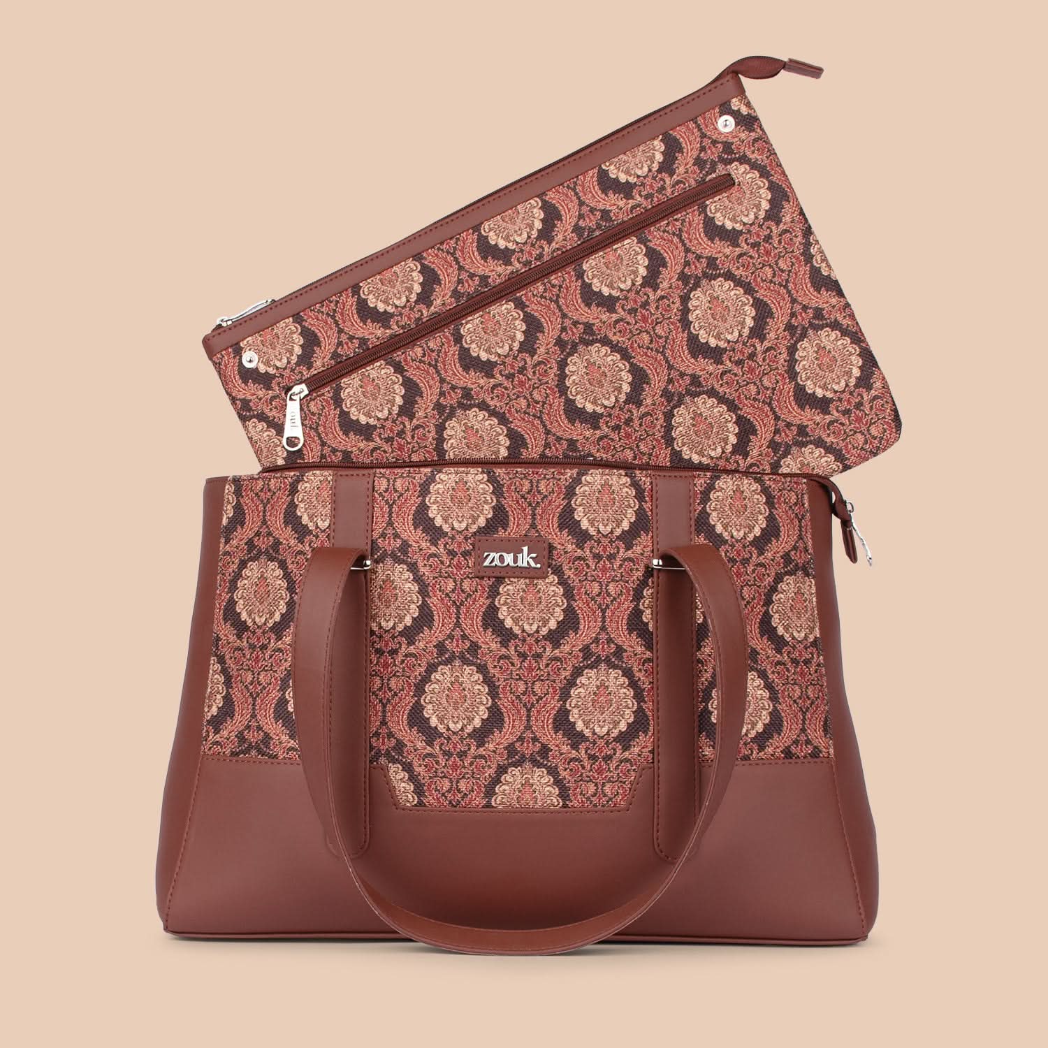 Zouk Jodhpur Damask Maya Multitasker Tote Bag