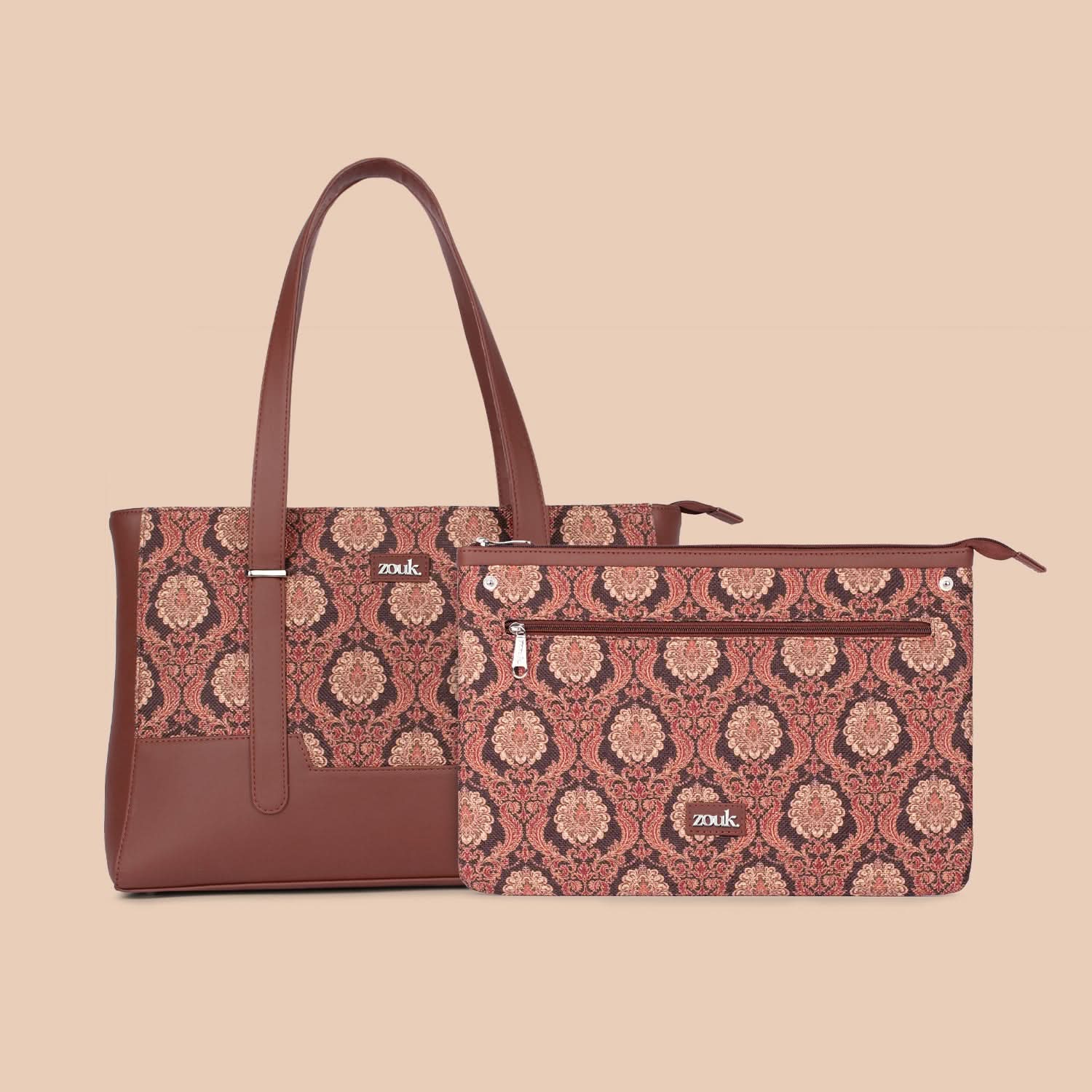 Zouk Jodhpur Damask Maya Multitasker Tote Bag