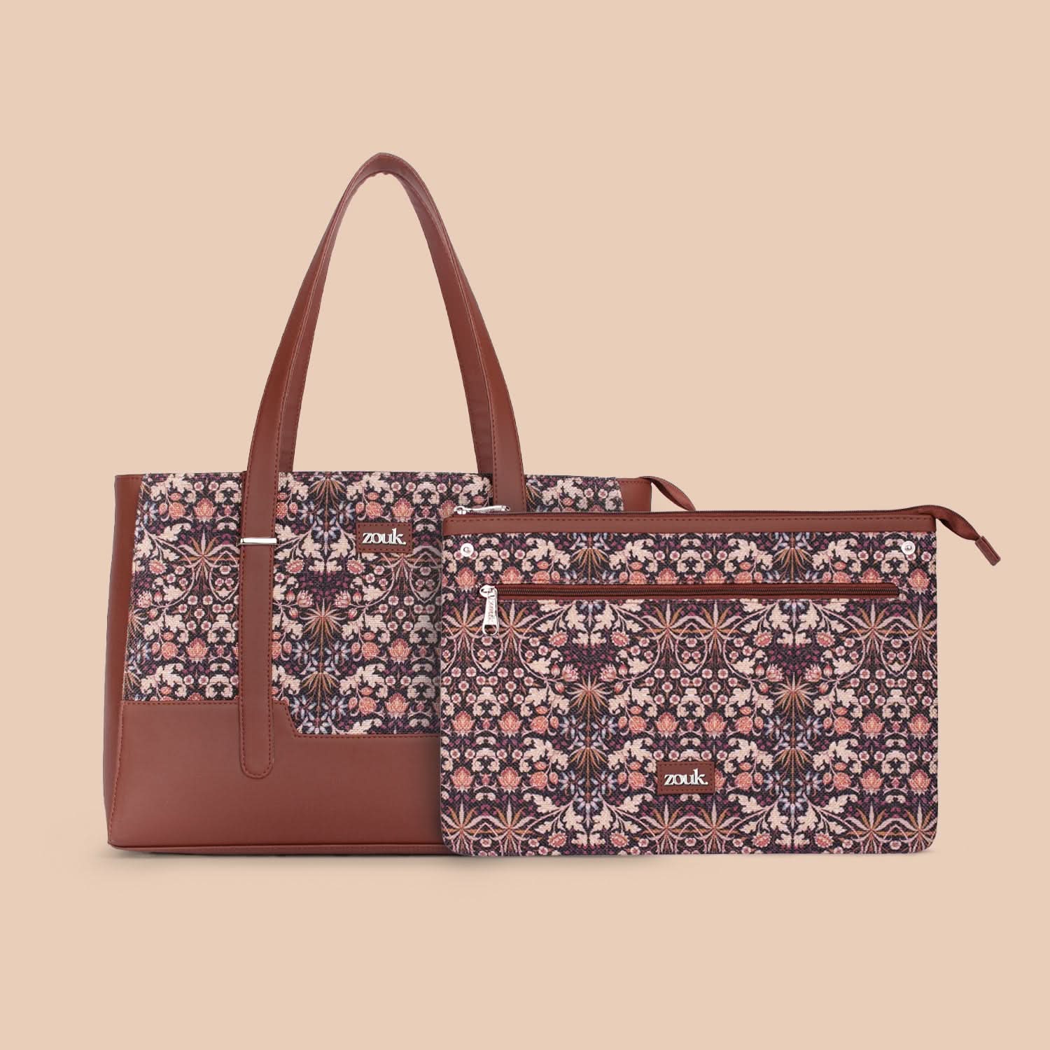 Zouk Kashmir Blooms Maya Multitasker Tote Bag