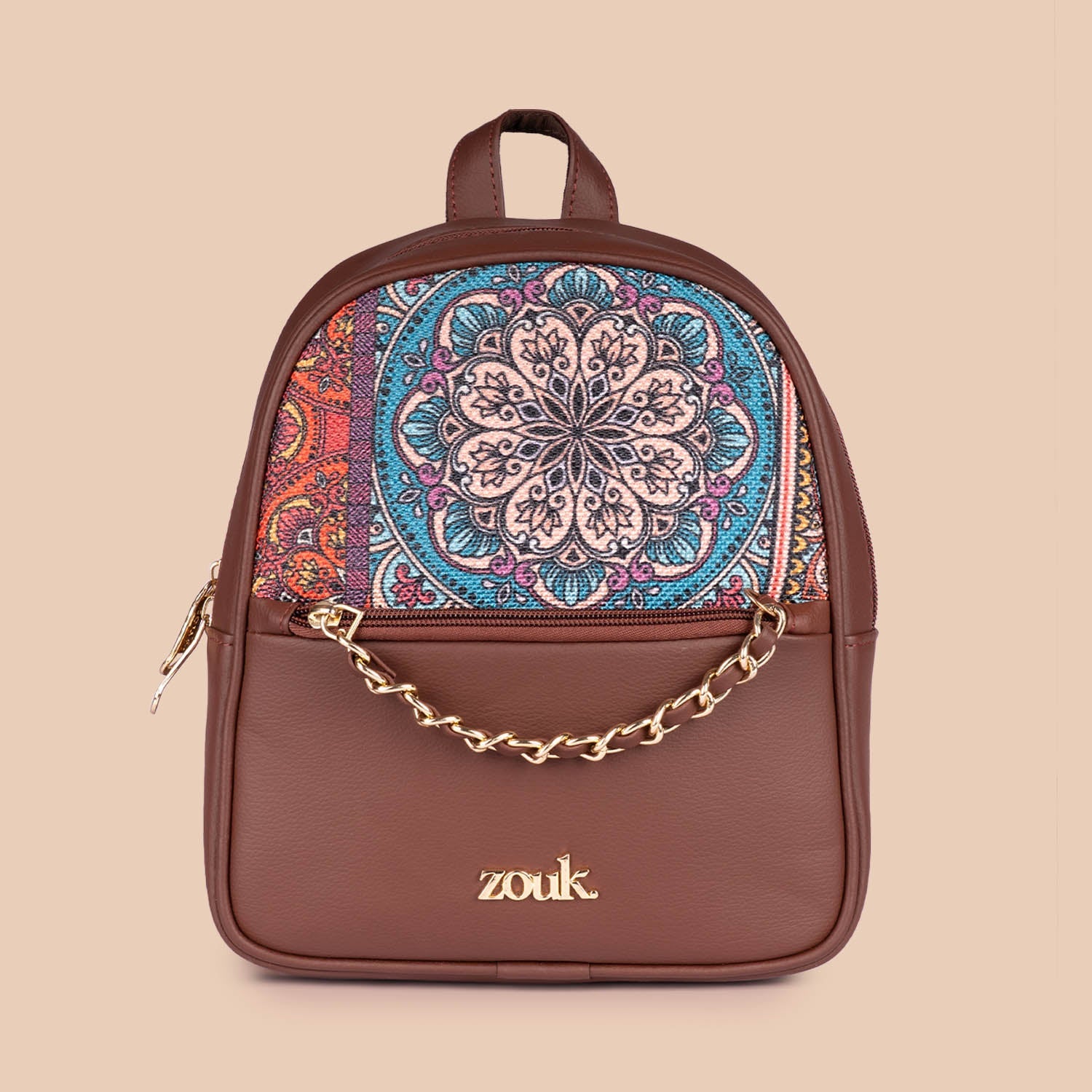 ZIP-Mayra Mini-Daypack - Multicolor Mandala Print
