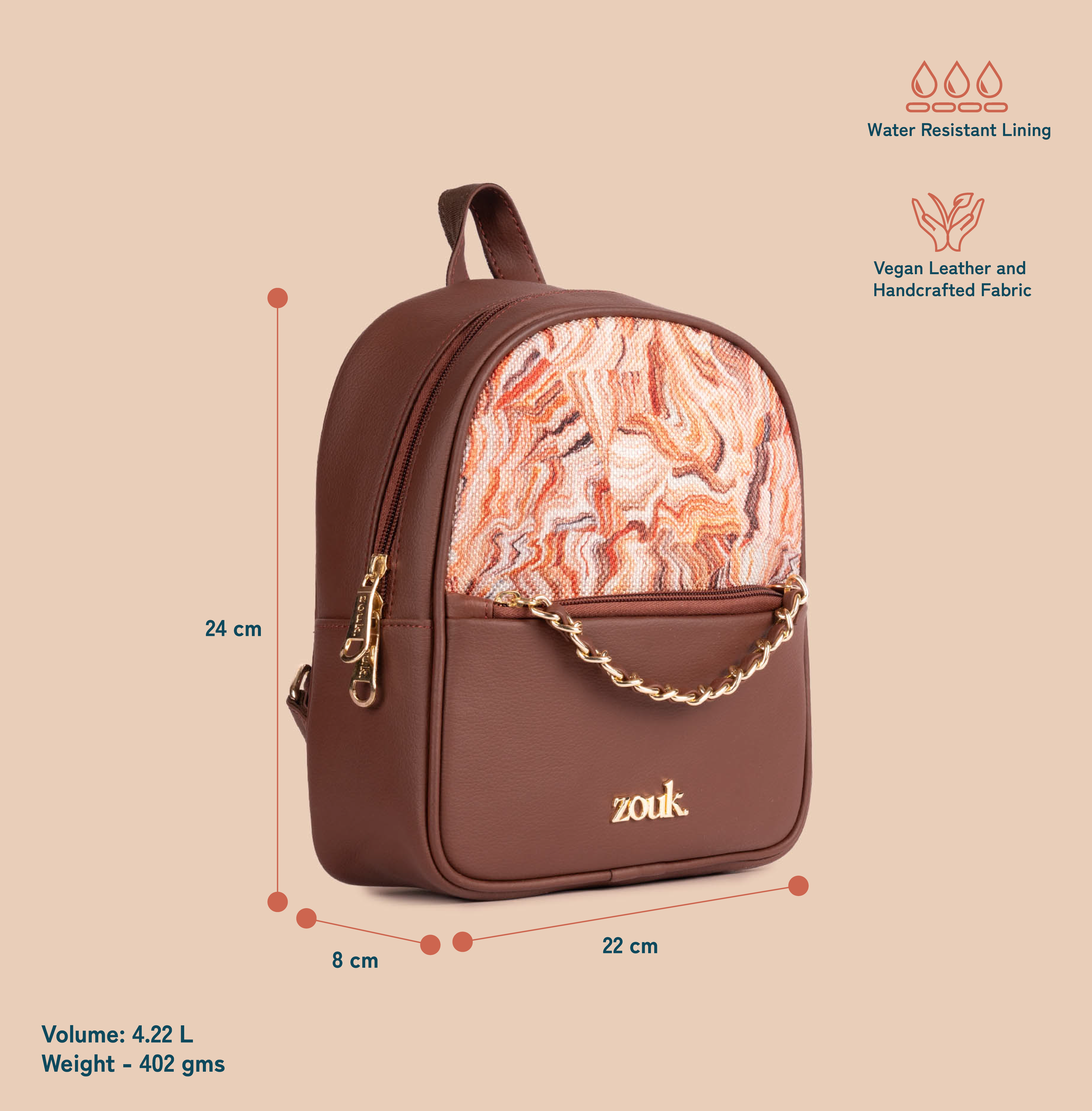 Mayra Mini-Daypack - Nicobar Coral