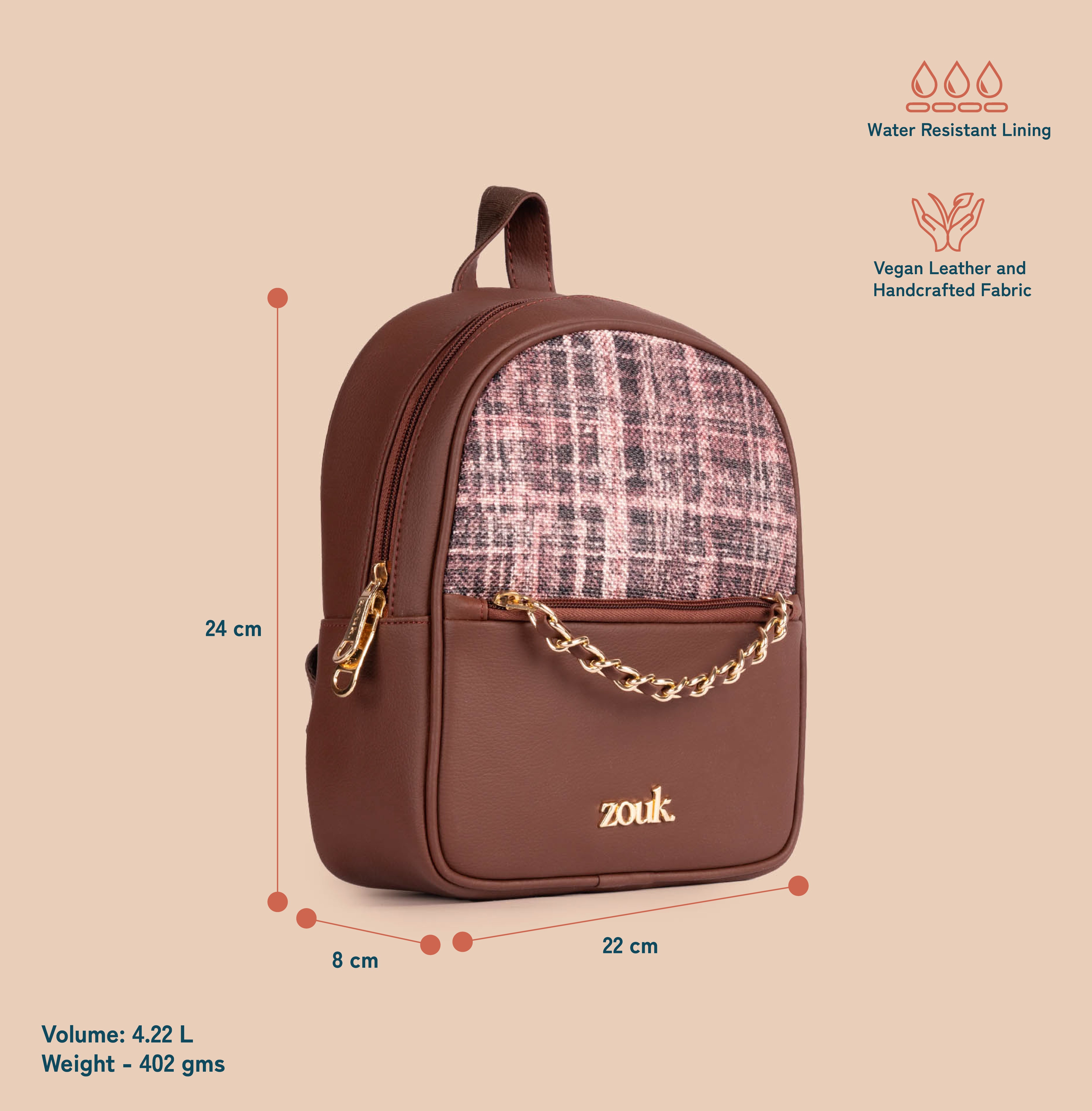 Mayra Mini-Daypack - Cashmere Noir (Pink)