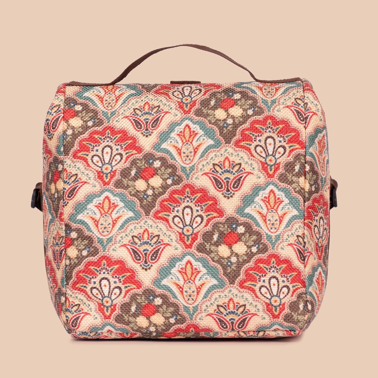 ZIP-Mughal Art Multicolor Roll Up Lunch Bag
