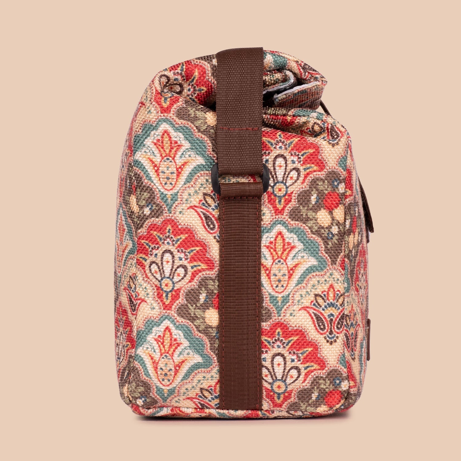 ZIP-Mughal Art Multicolor Roll Up Lunch Bag