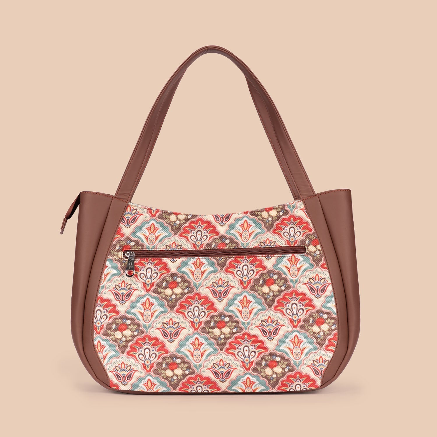 ZIP-Mughal Art Multicolor Luna Handbag
