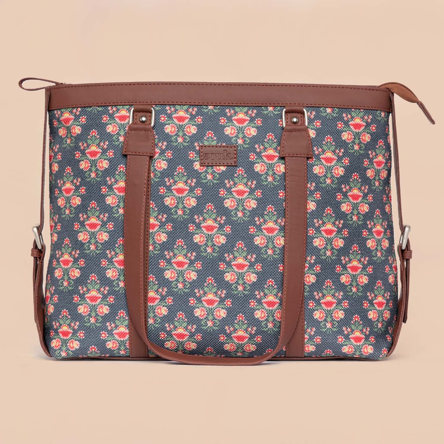 Mughal Garden Print & Mughal Art Multicolor - Women's Office Bag & Everyday Tote Bag Combo