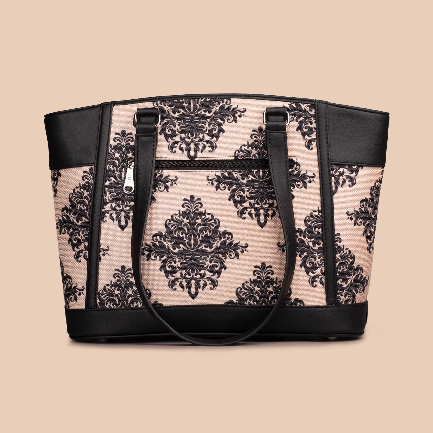 ZIP-Mughal Motif Classic Commute Office Bag