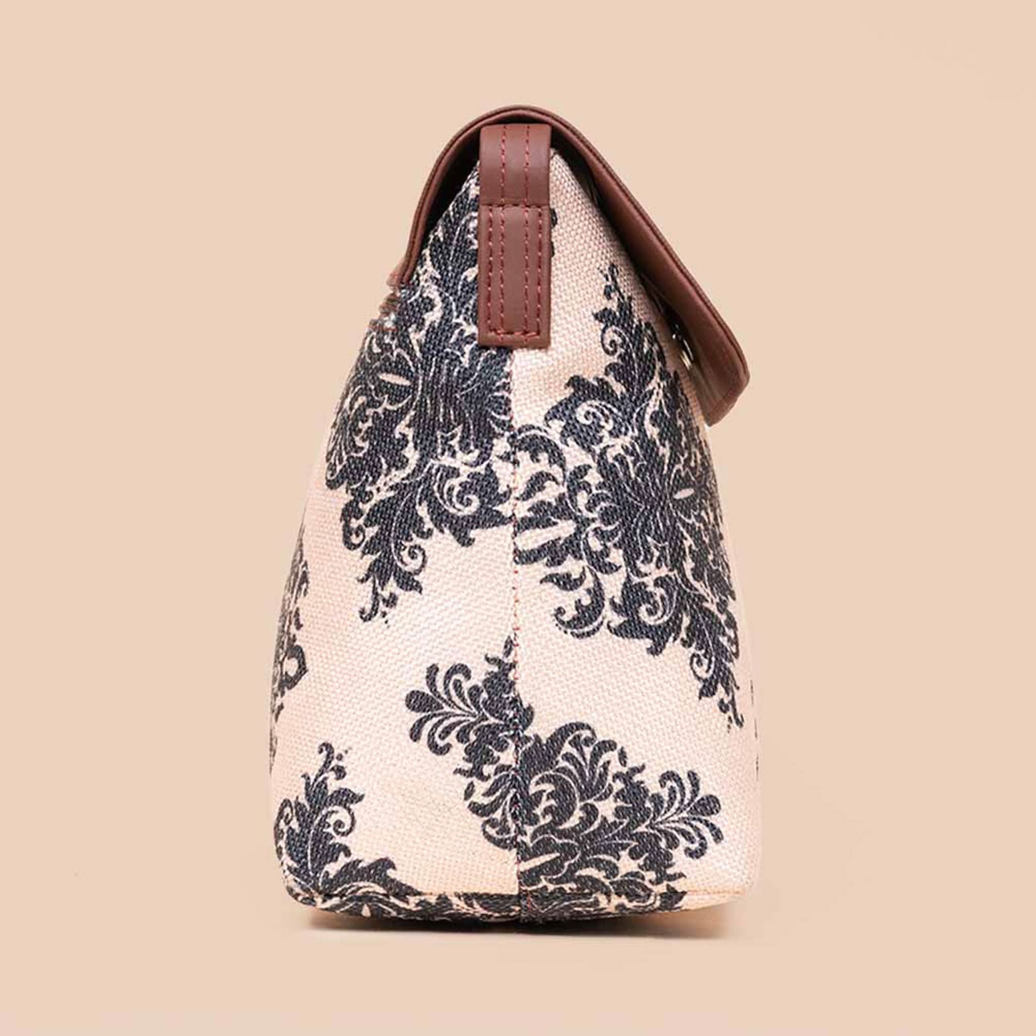 Mughal Motif Flap Sling Bag