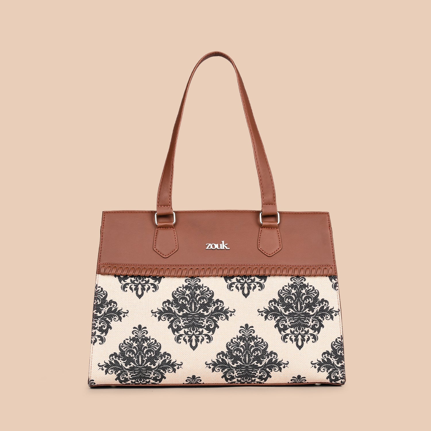 ZIP-Mughal Motif Statement Business Bag