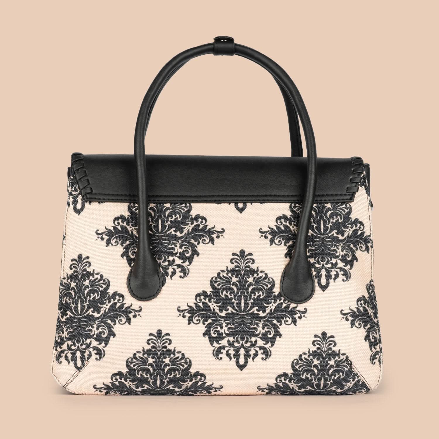 Mughal Motif & Royal Indian Peacock Motif - SAK Satchel & Classic Zipper Wallet Combo