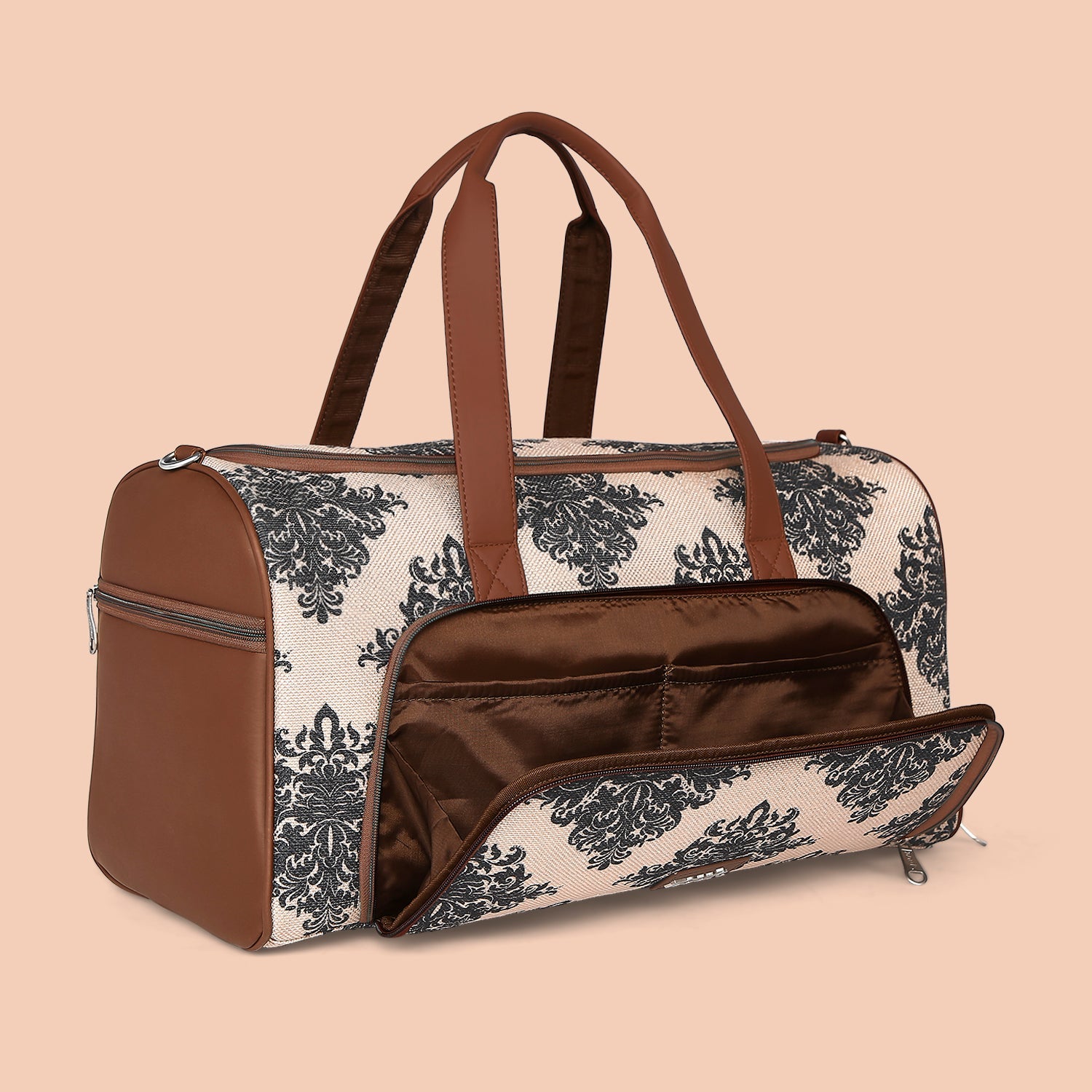 ZIP-Mughal Motif Weekender Duffle Bag