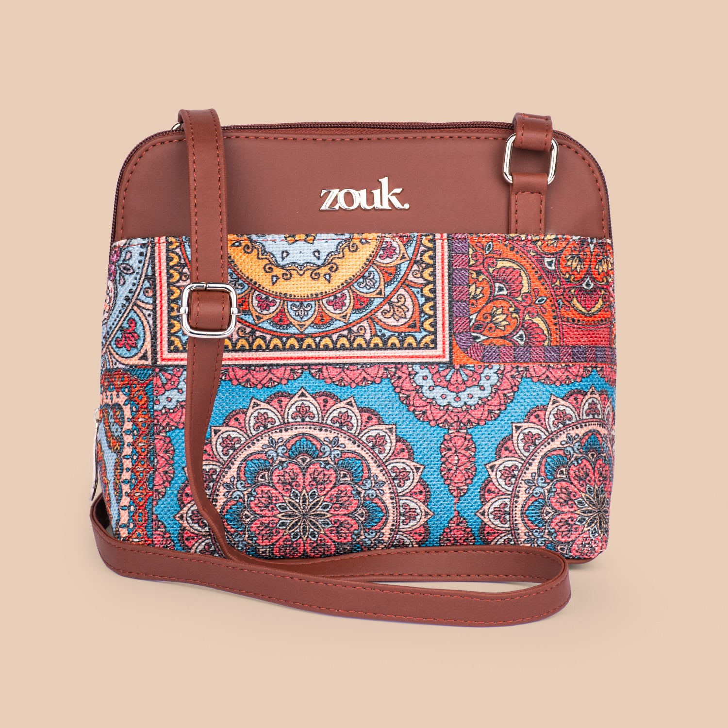 Multicolor Mandala Print OOO Sling Bag