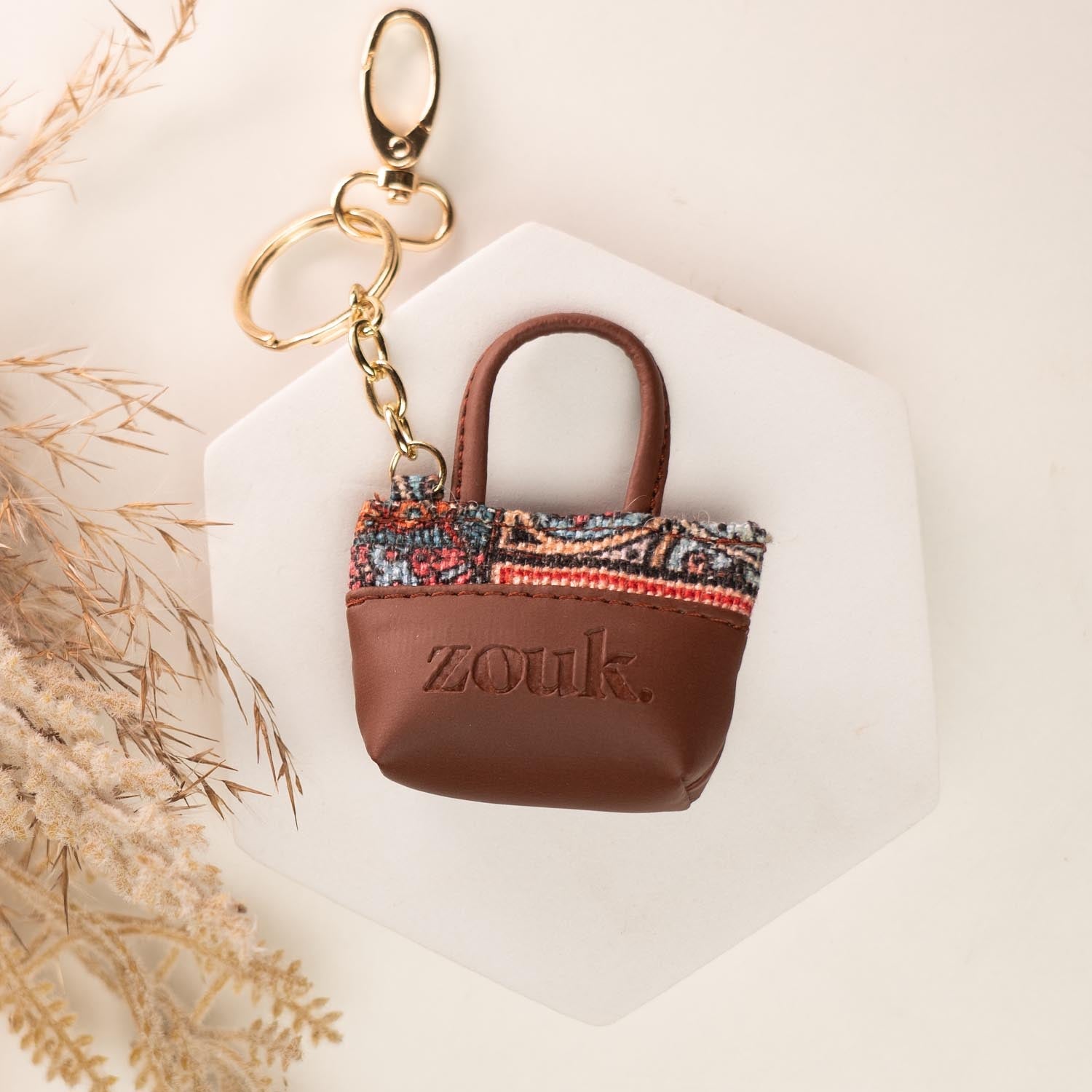 ZIP-Multicolor Mandala Print Power Potli Keychain