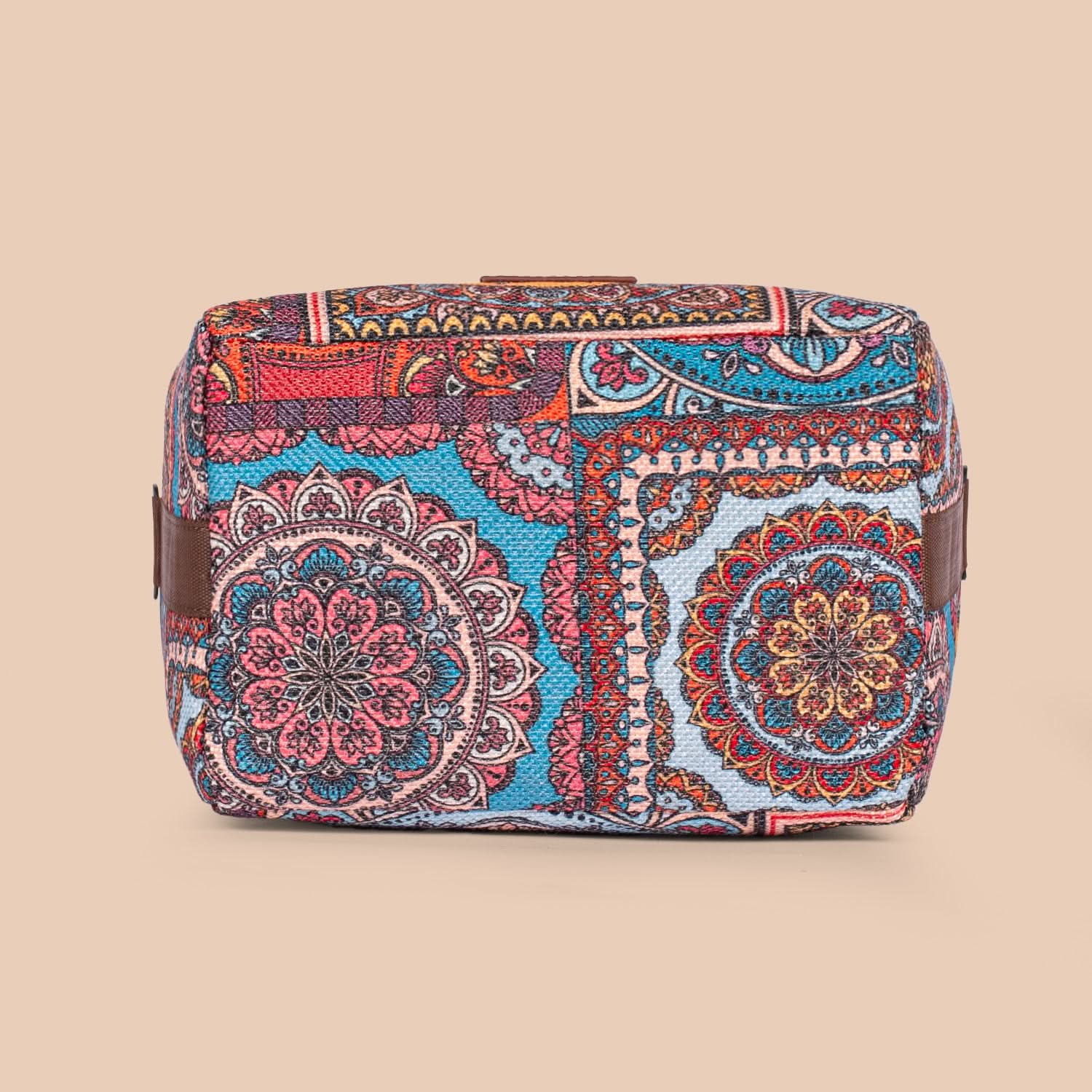 Multicolor Mandala Print Roll Up Lunch Bag