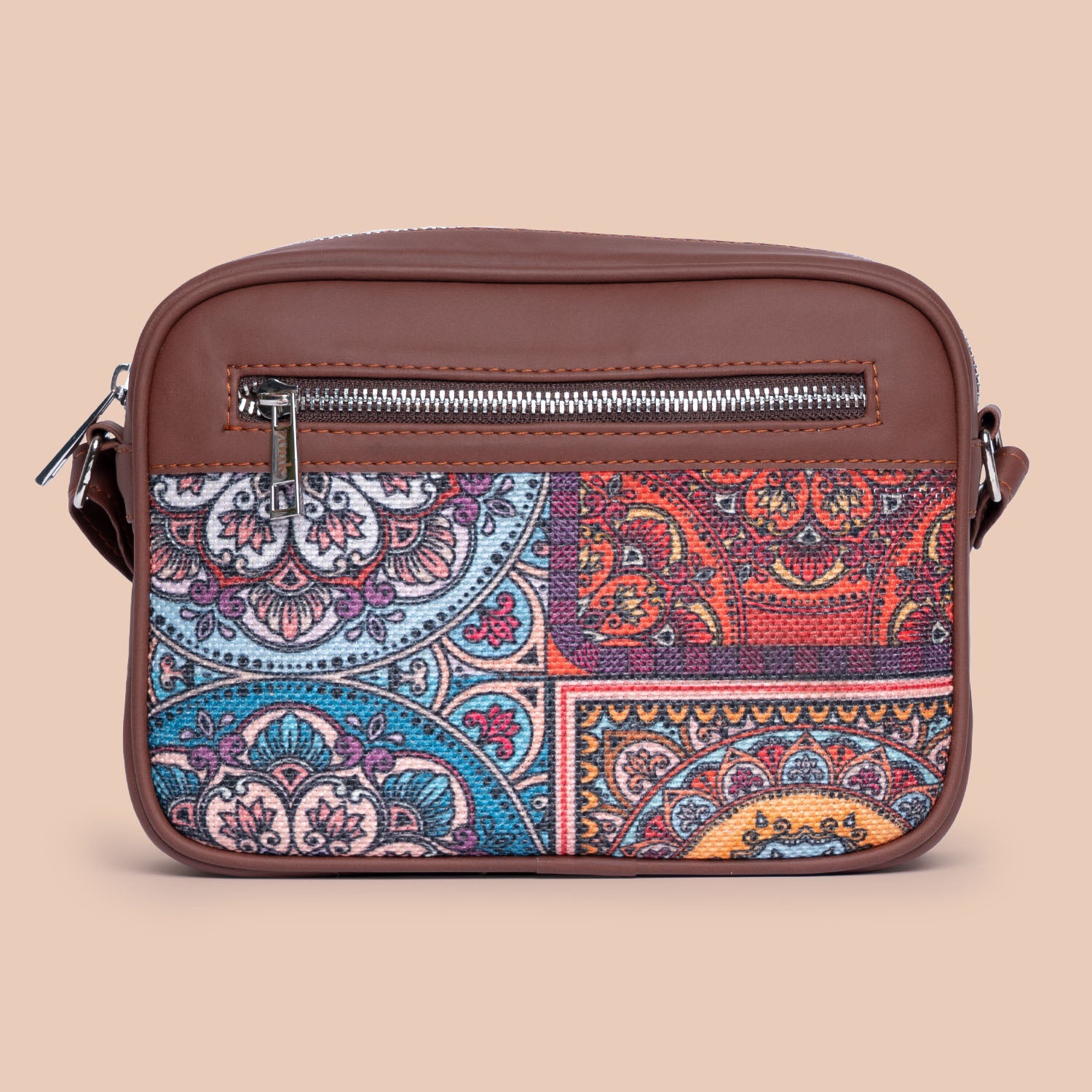 Multicolor Mandala Print - Office Tote Bag & Sling Bag Combo