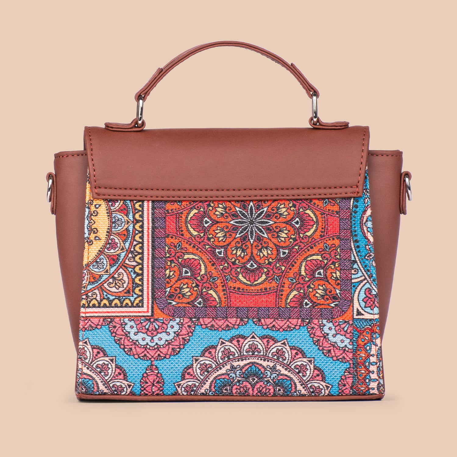 Multicolor Mandala Print Statement Sling Bag
