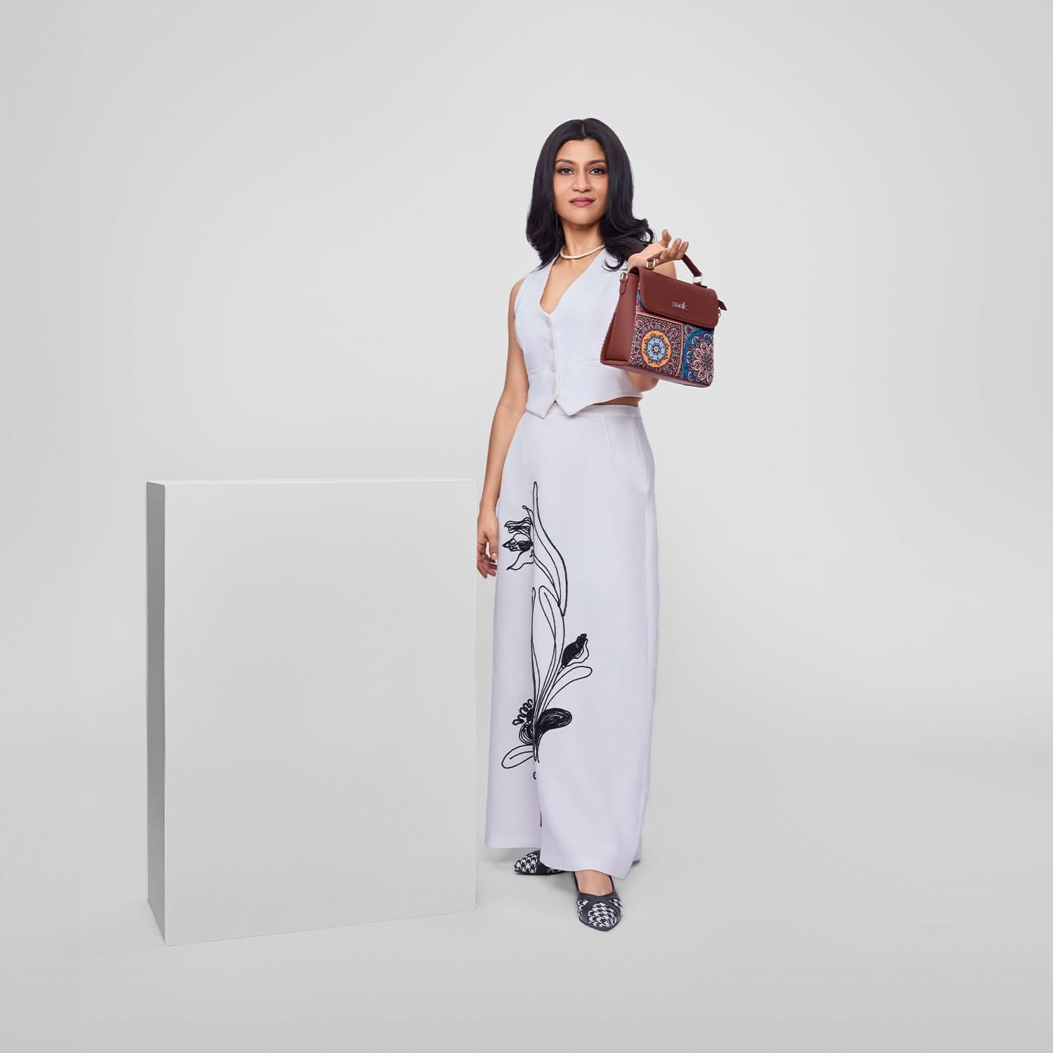 Multicolor Mandala Print Statement Sling Bag