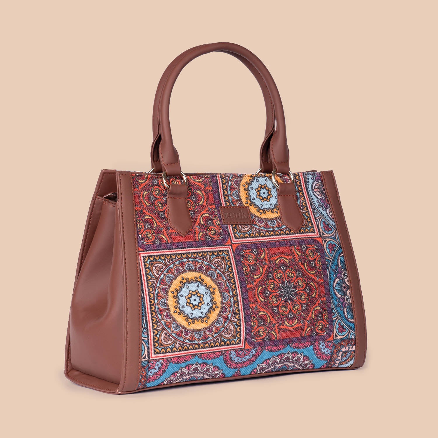 Multicolor Mandala Print Classic Handbag