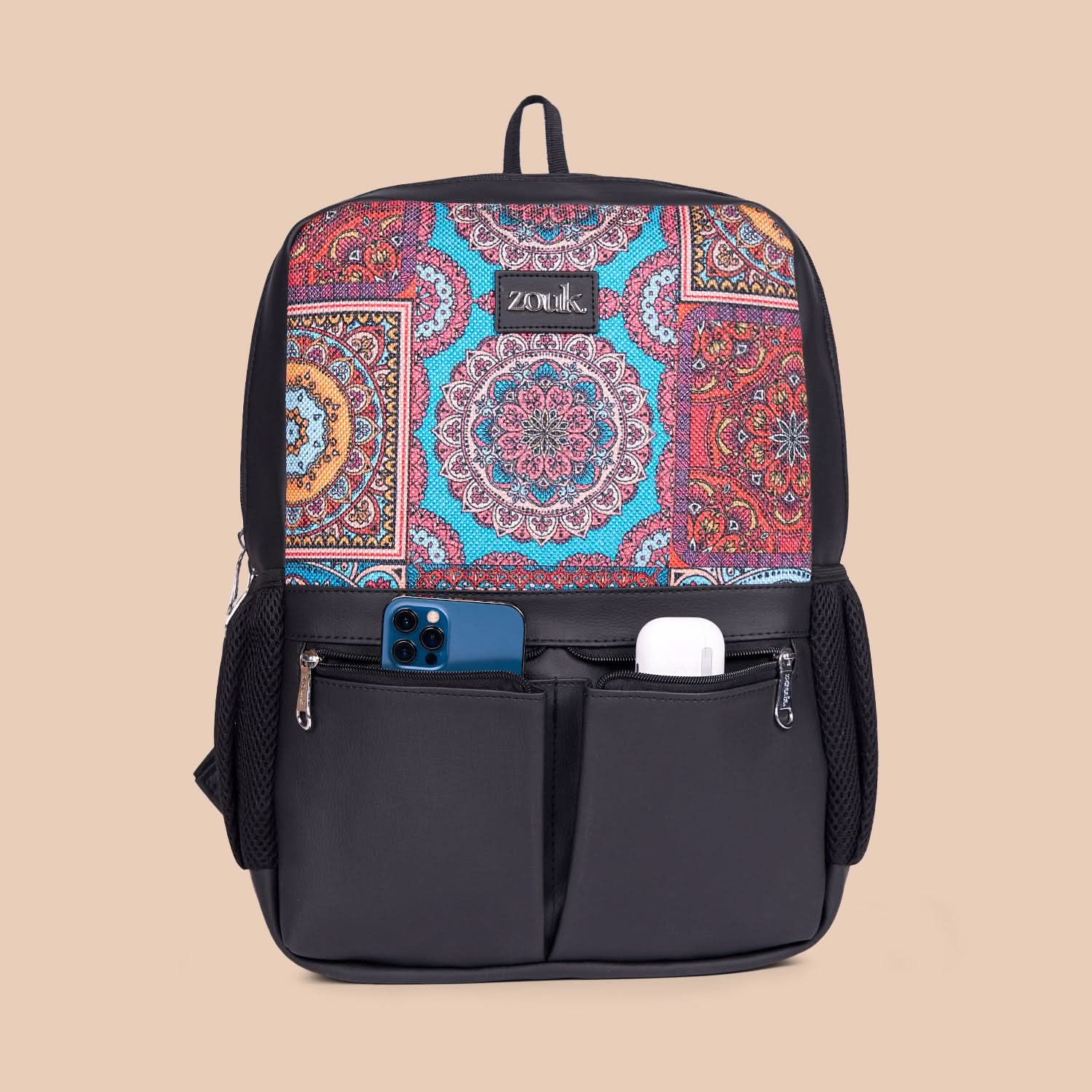 Multicolor Mandala Print Office Backpack