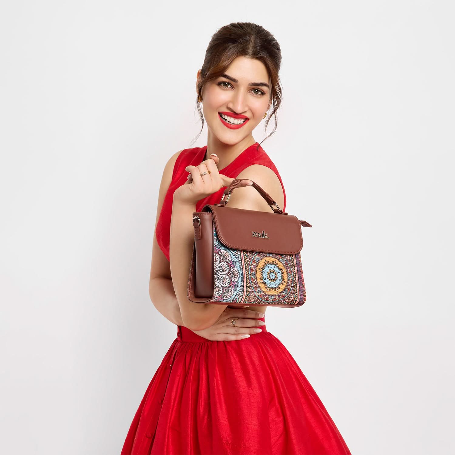 Multicolor Mandala Print Statement Sling Bag