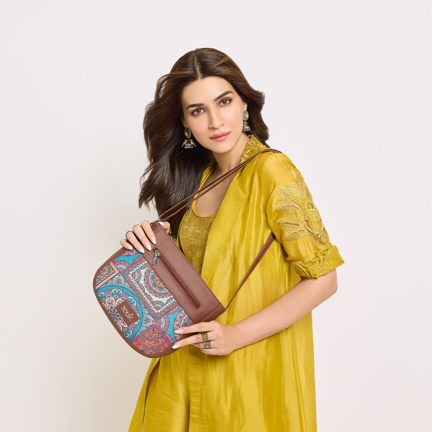 Multicolor Mandala Print U-Shaped Sling Bag