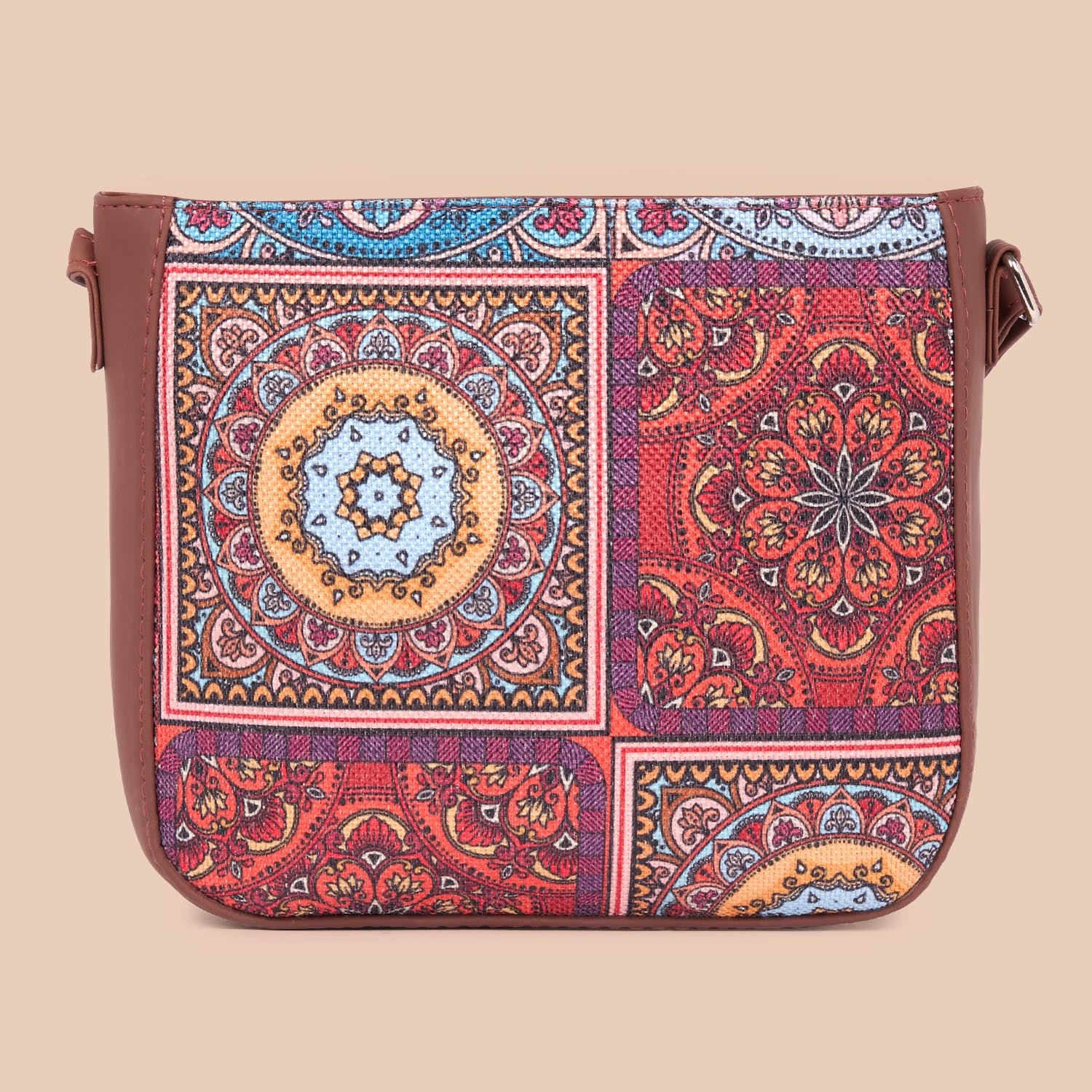 Multicolor Mandala Print U-Shaped Sling Bag