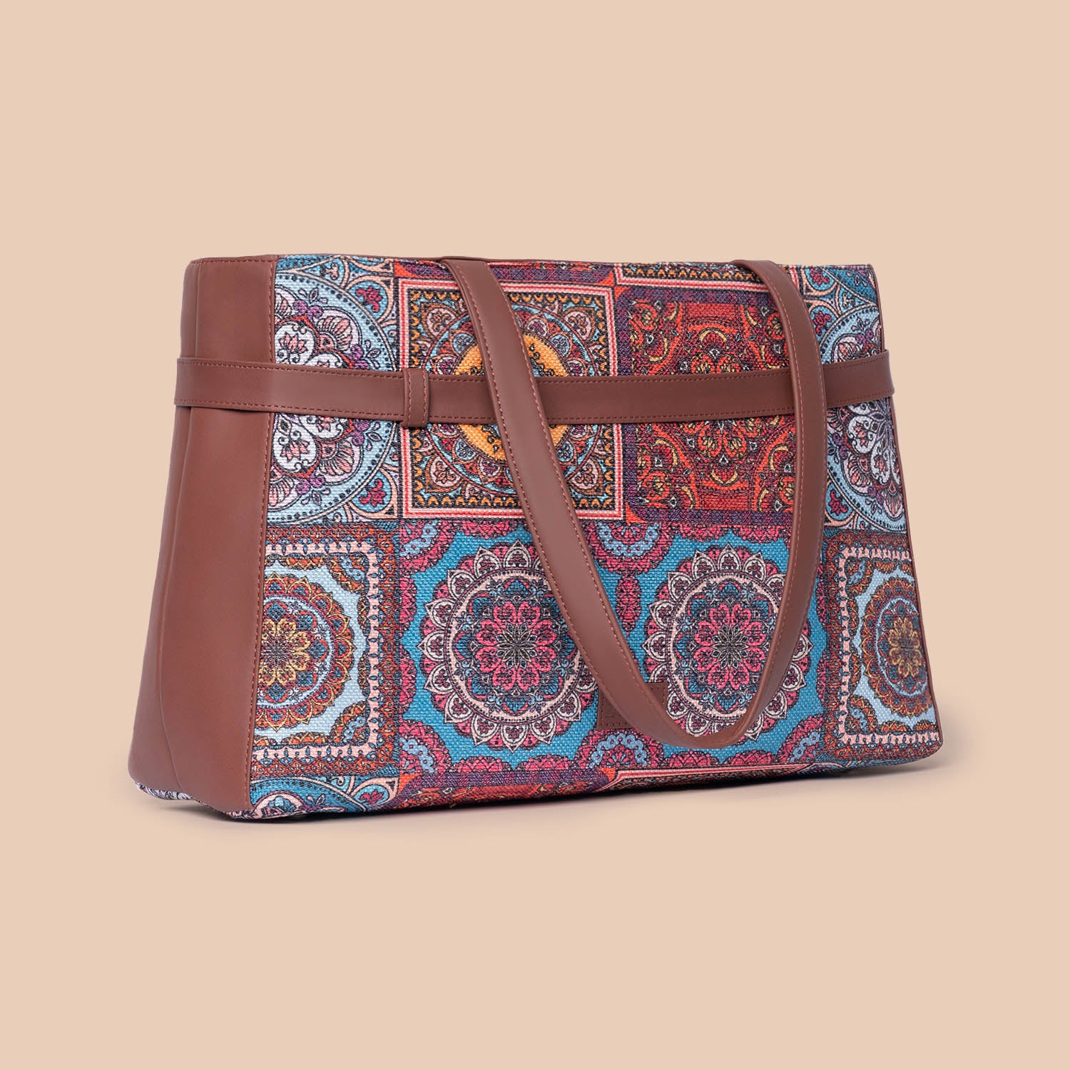 Multicolor Mandala Print Statement Office Bag