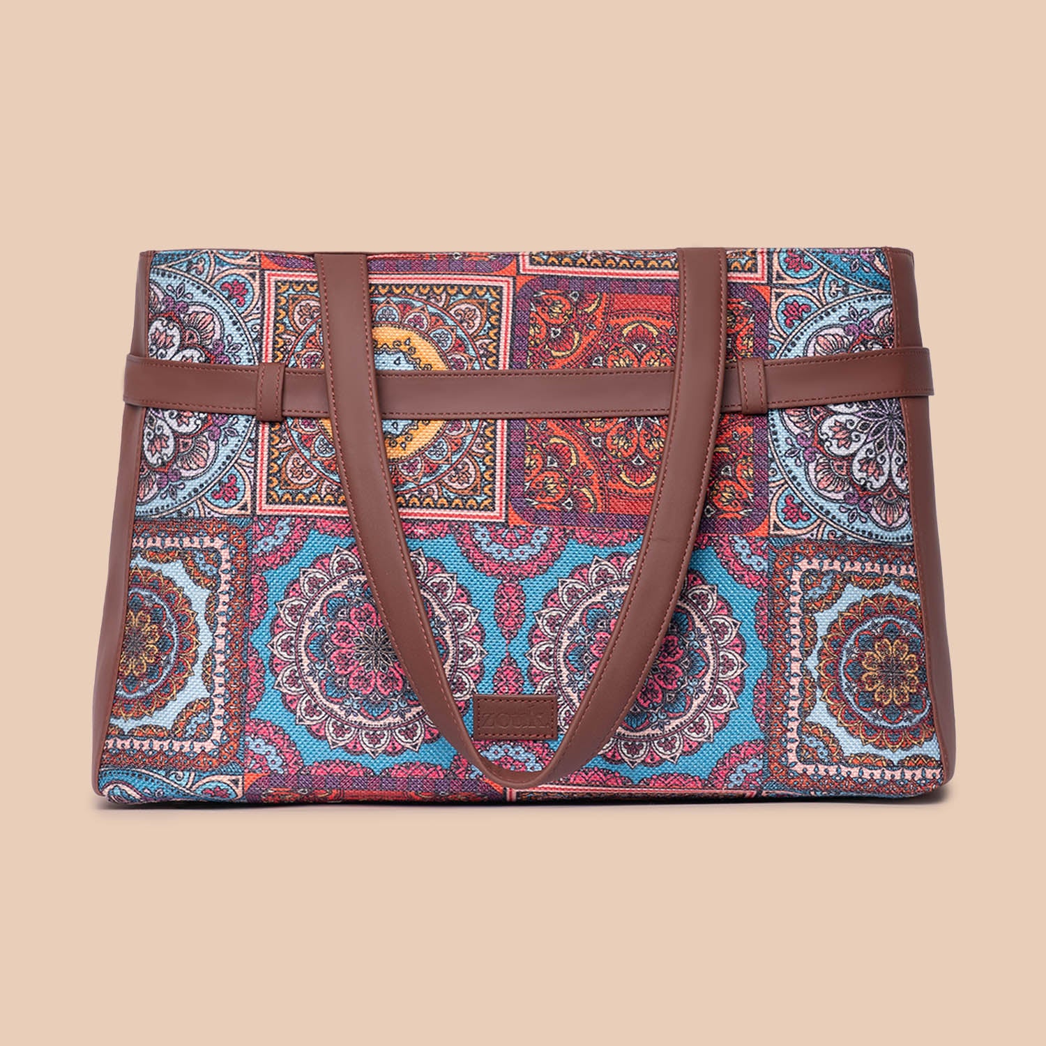 Multicolor Mandala Print Statement Office Bag