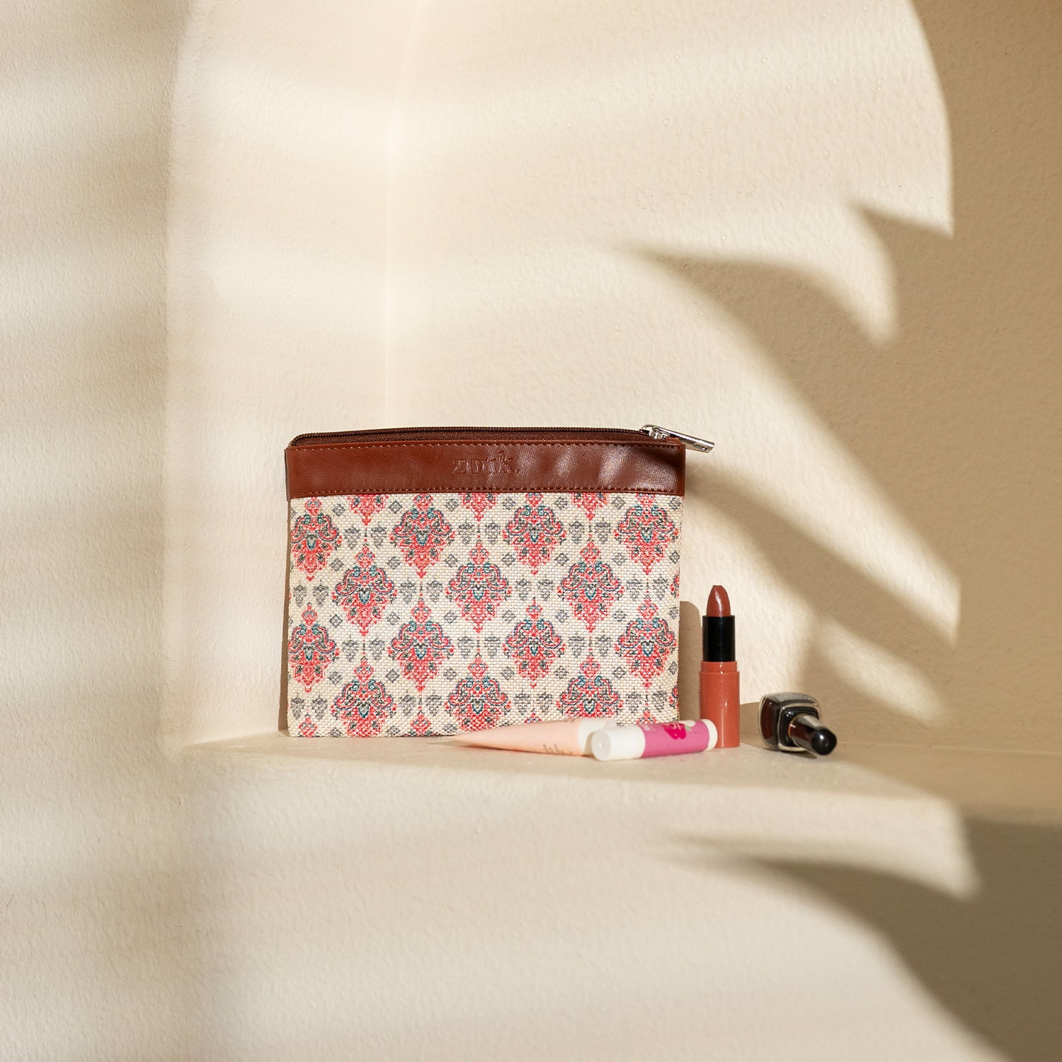 Kashmiri Tulips Cosmetic Pouch