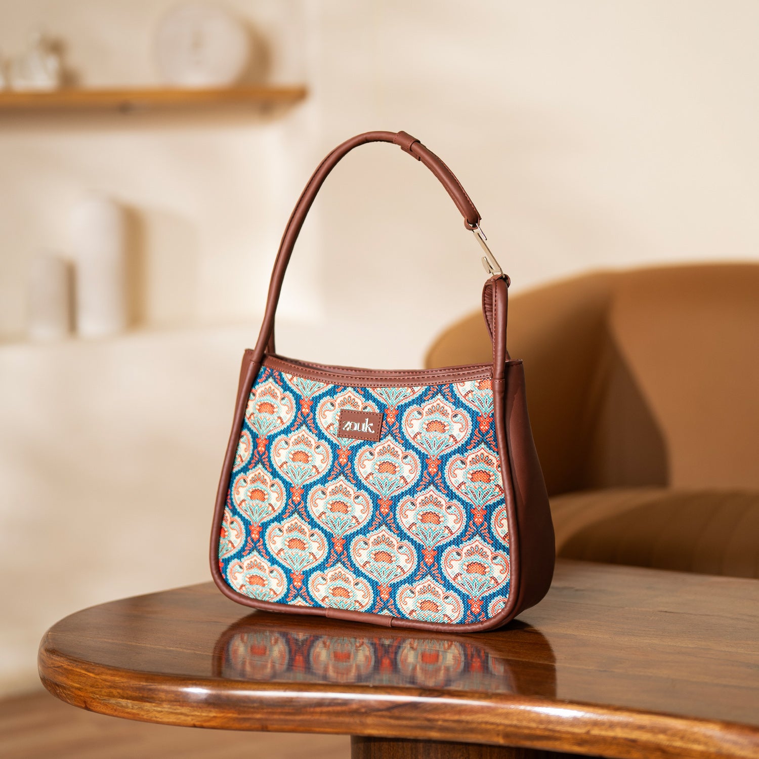 Kovil Blue Sleek Shoulder Bag