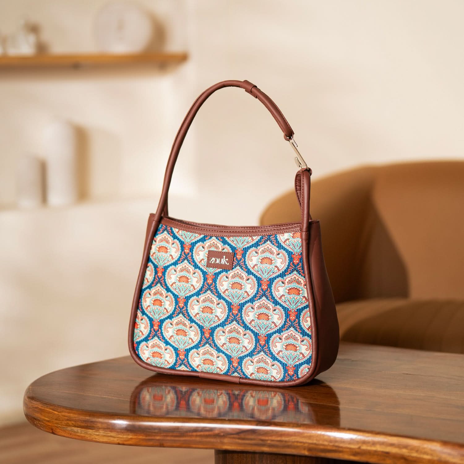 Kovil Blue Sleek Shoulder Bag