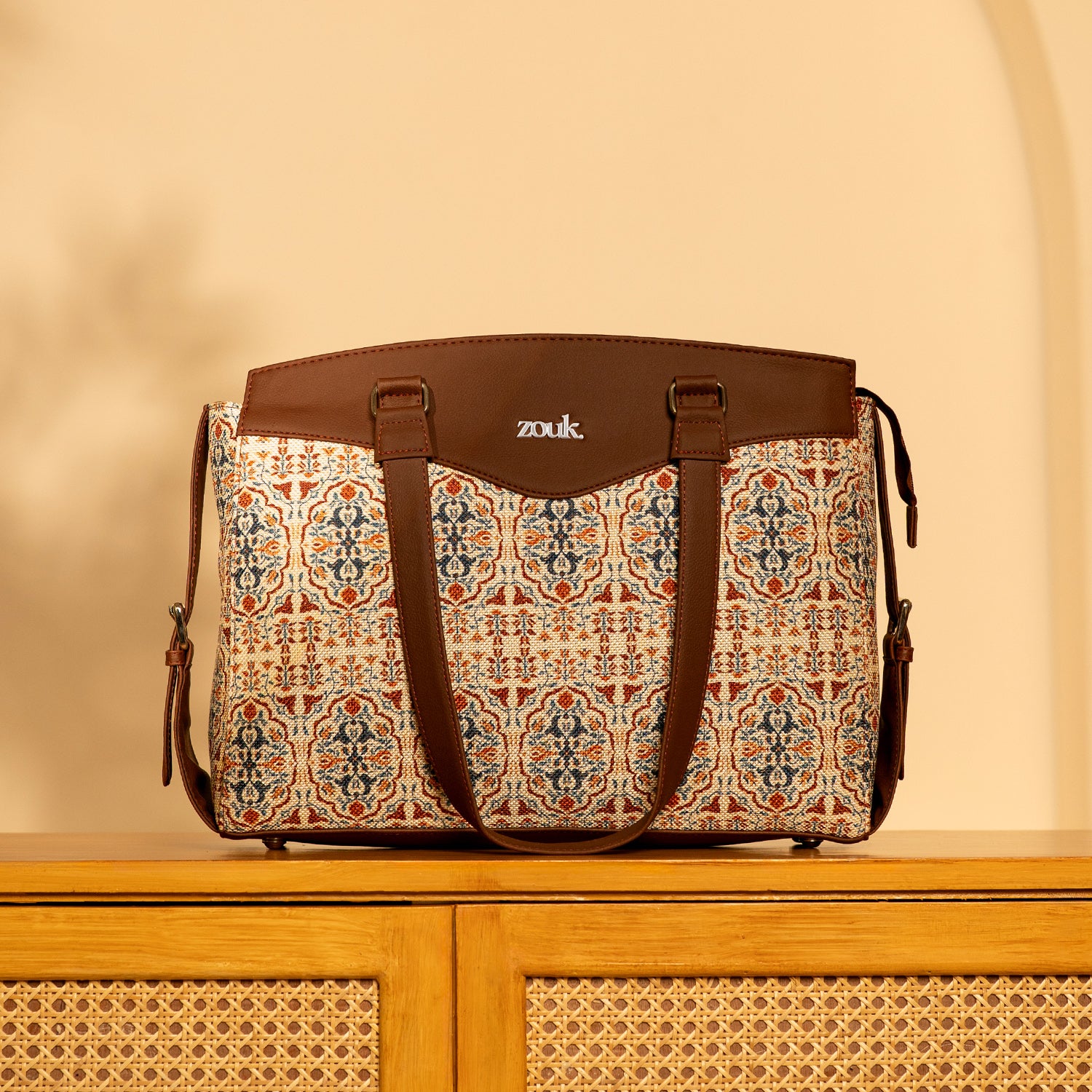 Agra Floral Women's Work Bag Brown