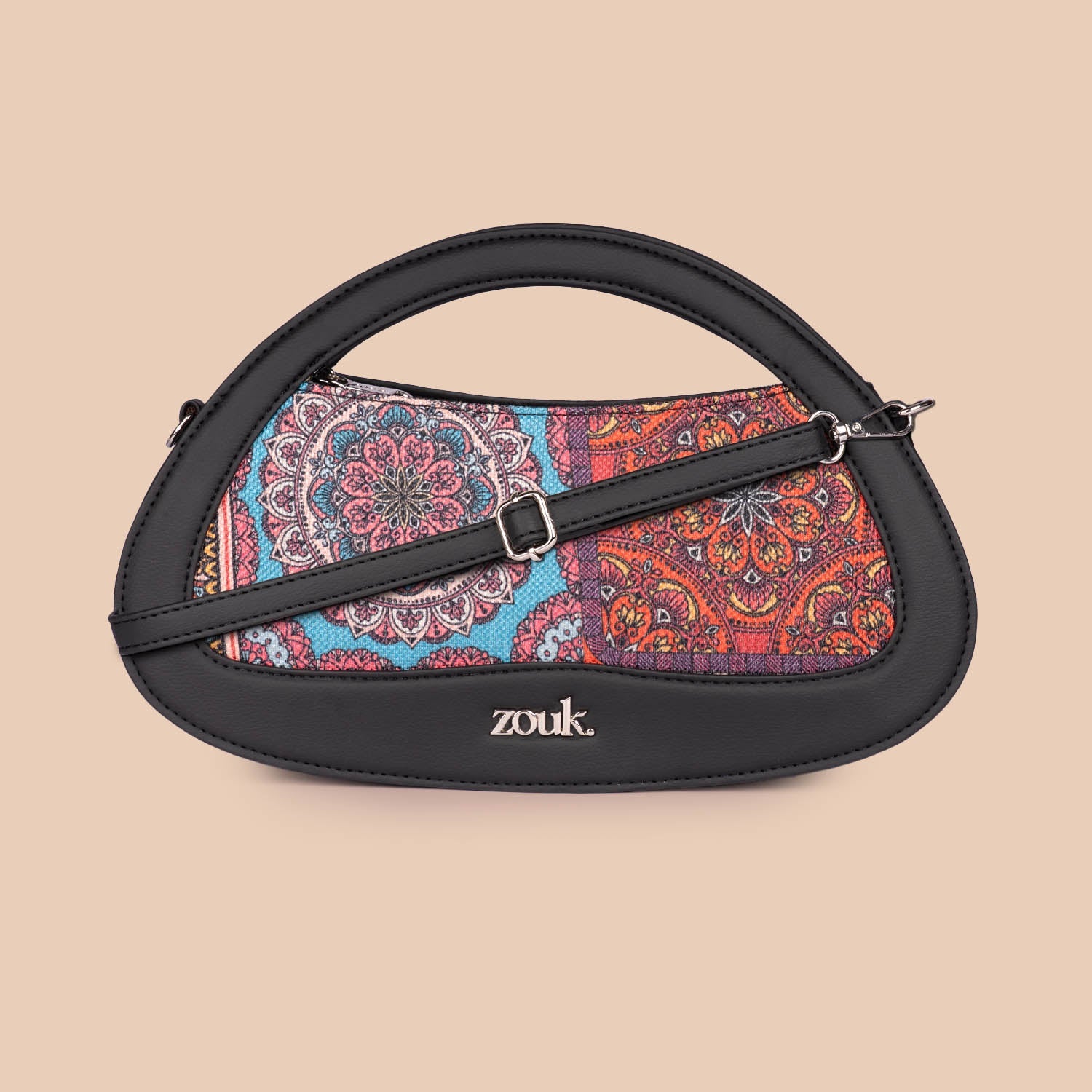 ZIP-Nadia Sling Bag - Multicolor Mandala Print
