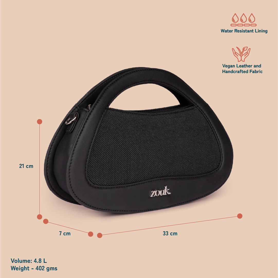 Nadia Sling Bag - Jet Black