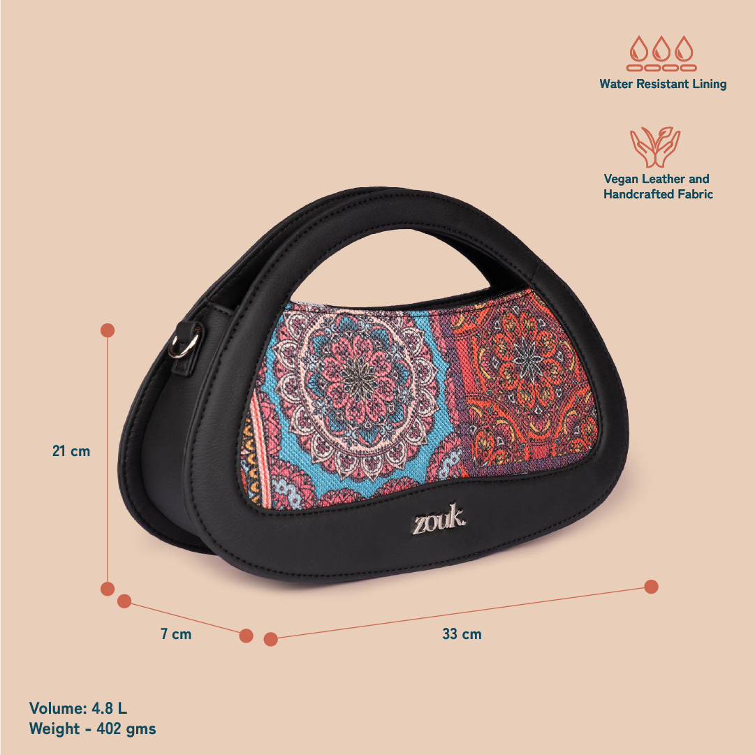 ZIP-Nadia Sling Bag - Multicolor Mandala Print