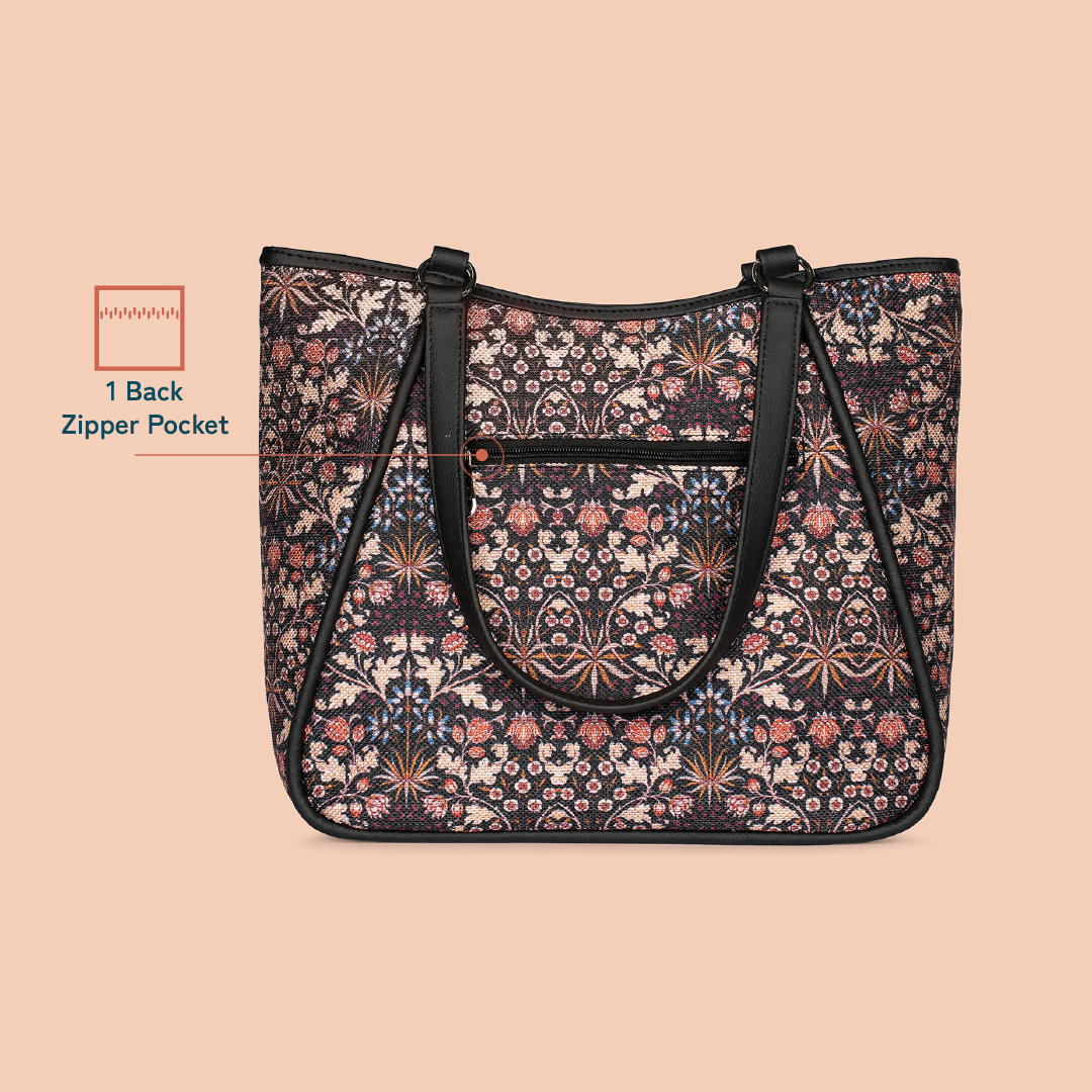 Rhea Kapoor Naisha Tote Bag - Kashmir Blooms