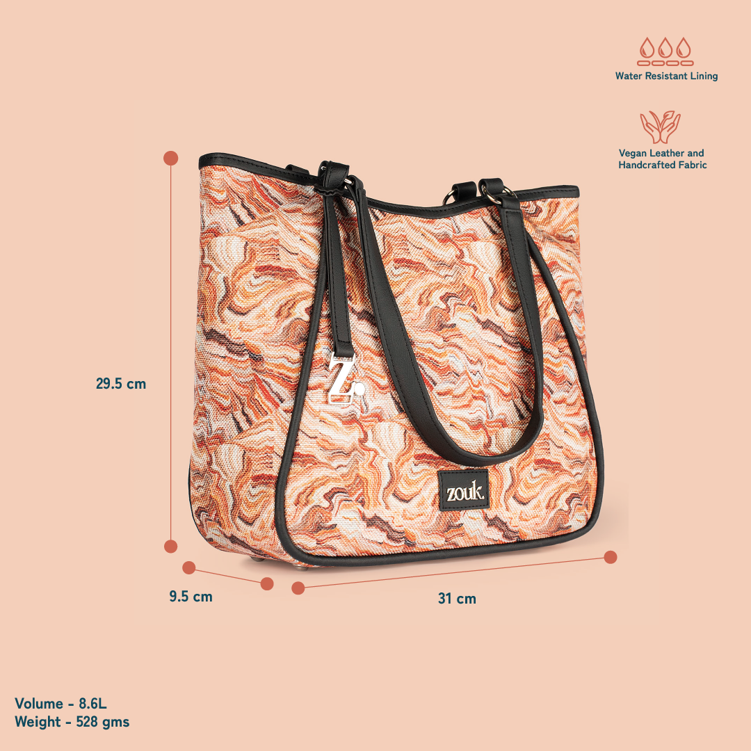 Rhea Kapoor Naisha Tote Bag - Nicobar Coral