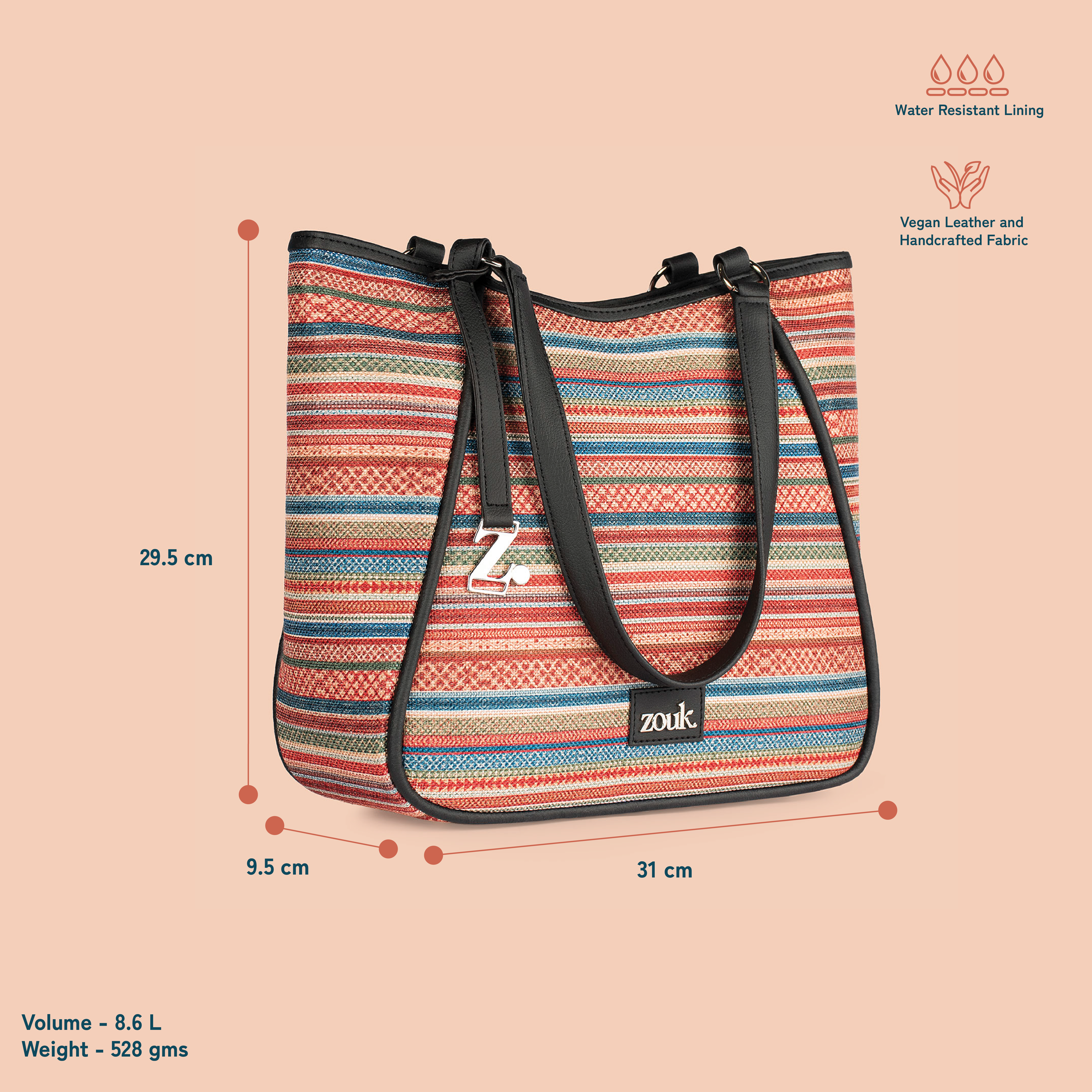 Rhea Kapoor Naisha Tote Bag - Assam Tapestry