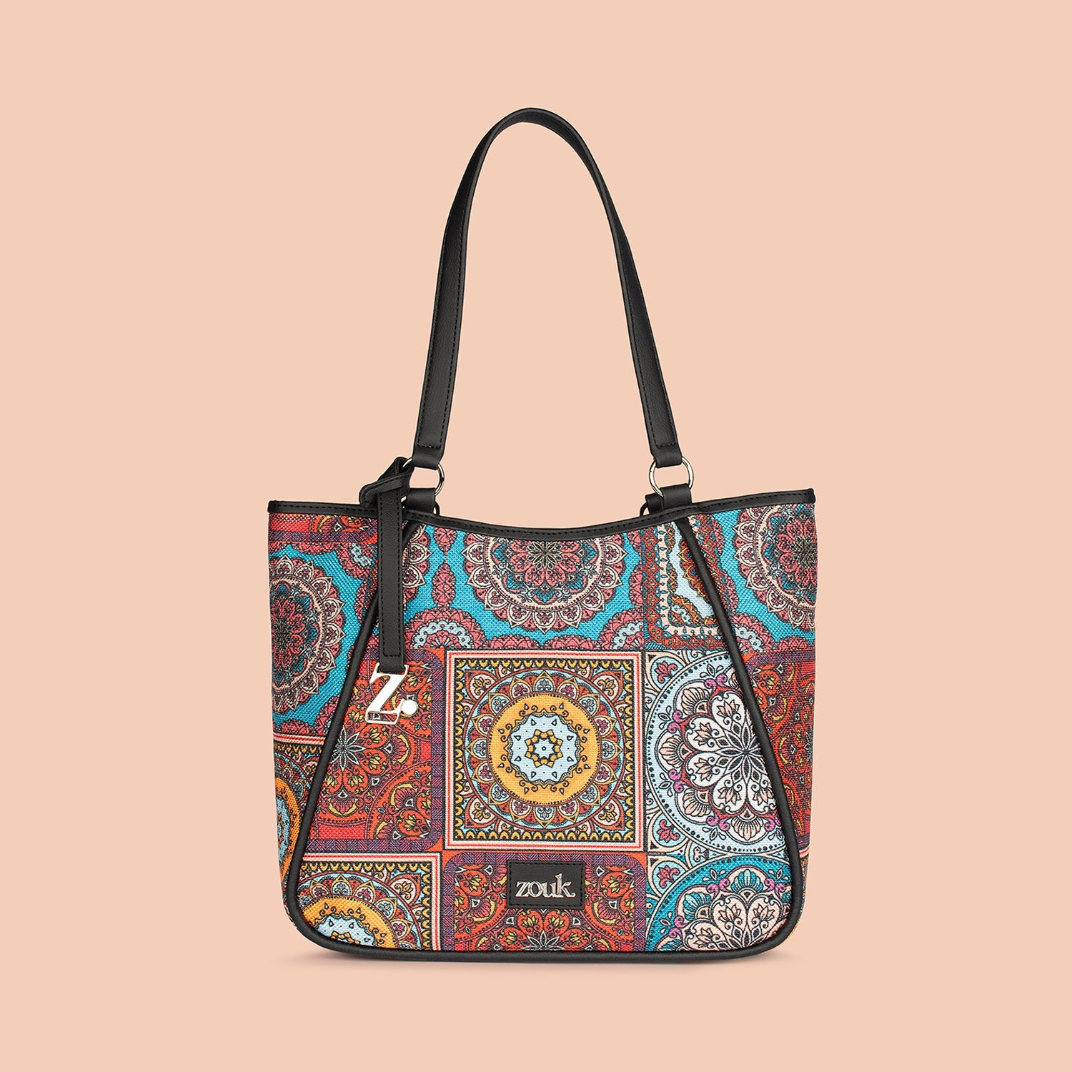 ZIP-Rhea Kapoor Naisha Tote Bag - Multicolor Mandala Print