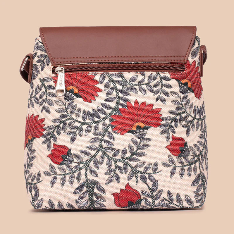 Taj Guldasta Statement Business Bag & Nawabi Couture Flap Sling Bag & FloMotif Chain Wallet Combo