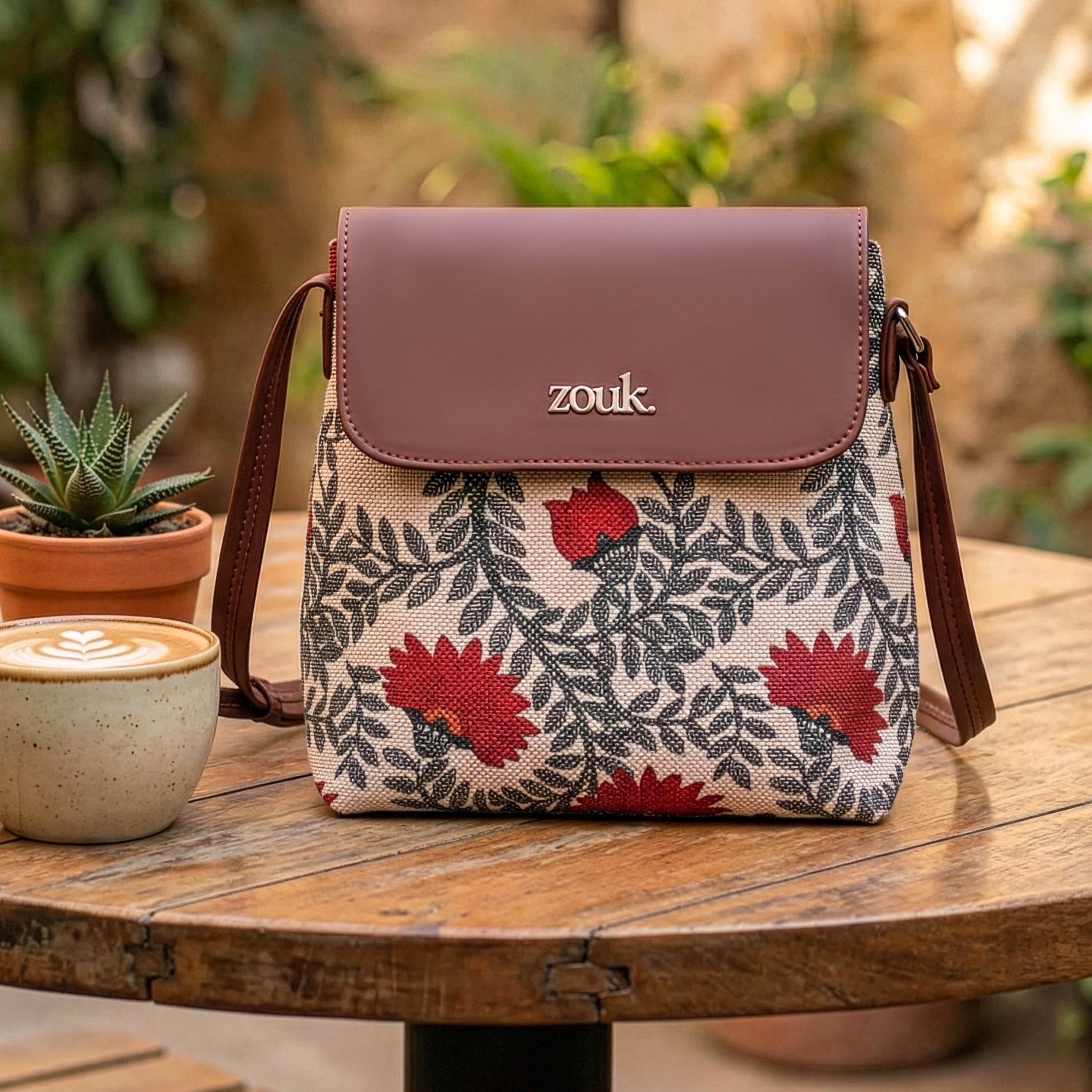 ZIP-Nawabi Couture Flap Sling Bag