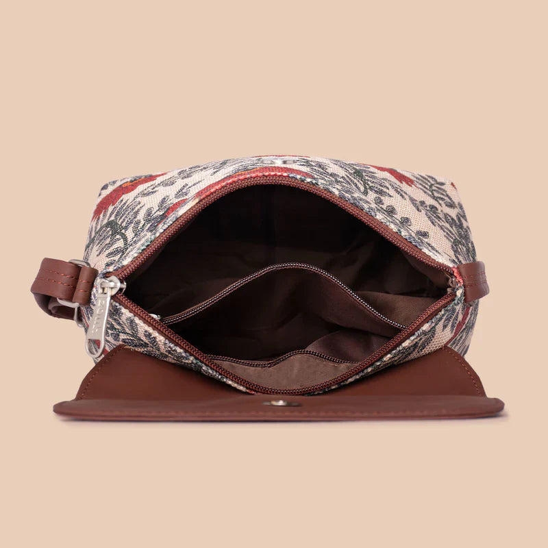 ZIP-Nawabi Couture Flap Sling Bag