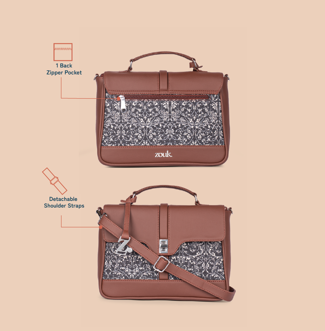 ZIP-Kriti Sanon - Lattice Lace Nessa Satchel