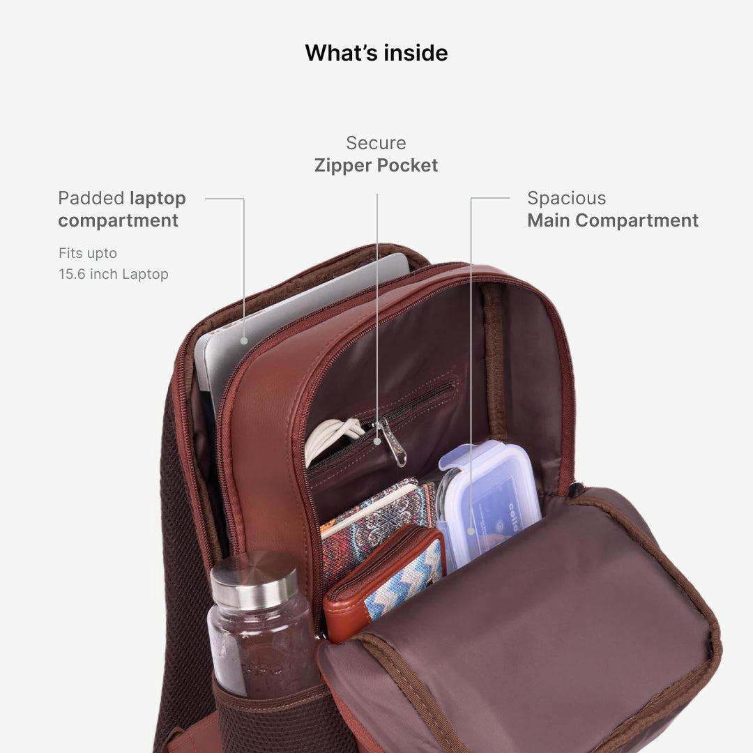 Cashmere Noir (Copper) Office Backpack (Brown)