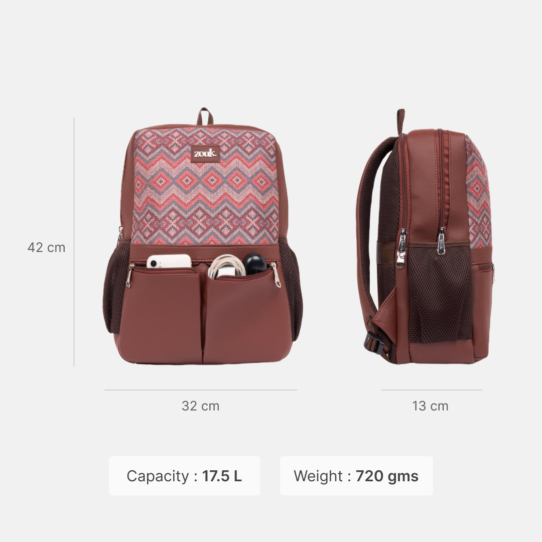 Gwalior Weaves Office Backpack (Brown)