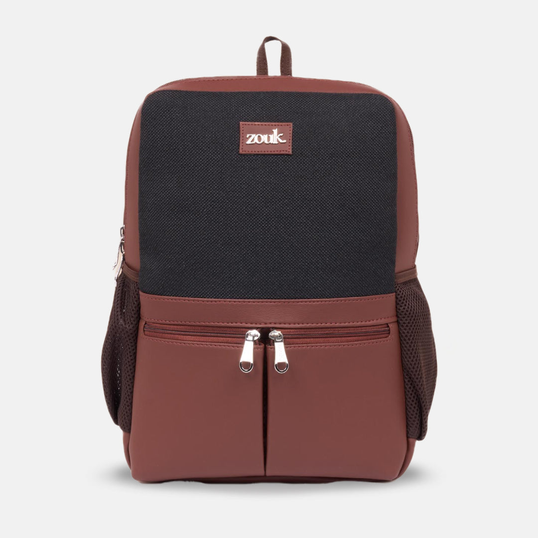Jet Black Office Backpack (Brown)