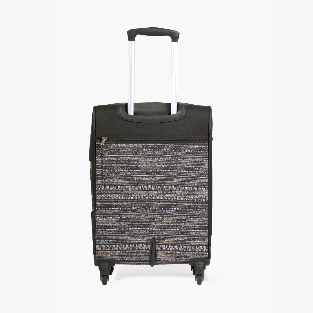 Odisha Ikat Saira Trolley Bag - (Black)