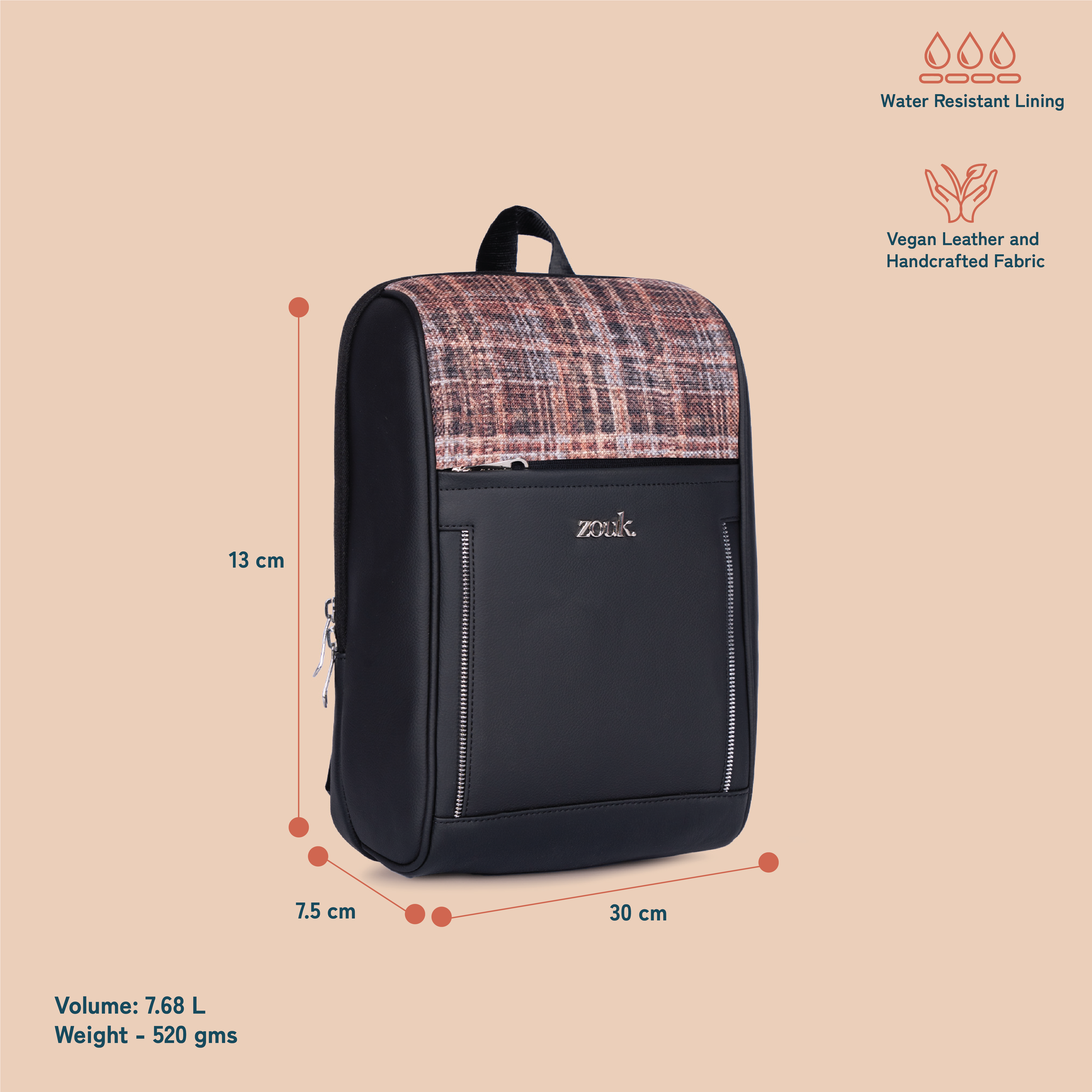 Olina Daypack - Cashmere Noir (Copper)