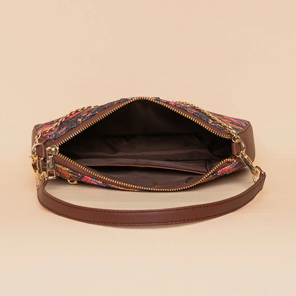 Paisley Print Baguette and Chain Wallet (CFC) Combo