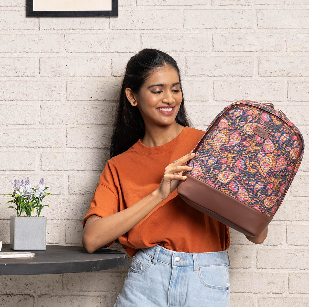 Paisley print outlet backpack